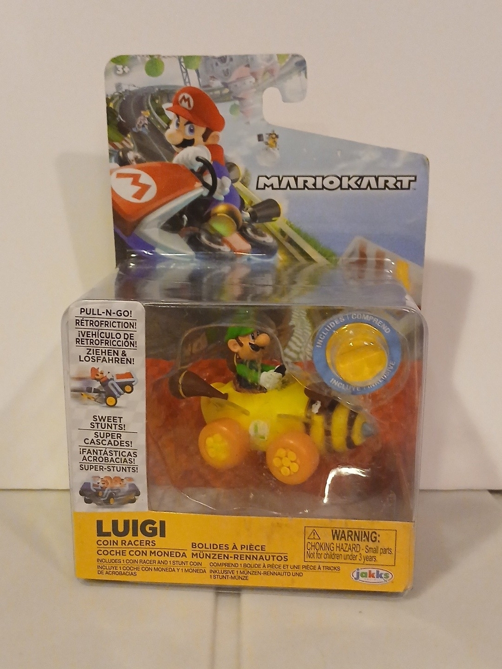 Luigi Mario Kart Coin Racers - Yellow & Green Jakks Pacific Nintendo